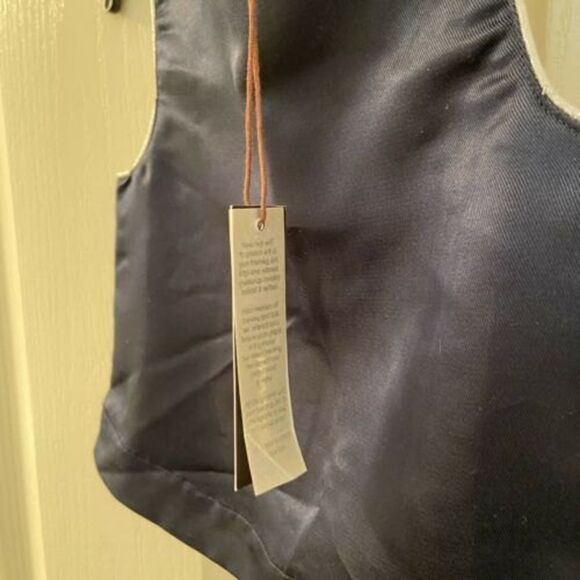 Imoga Bella Tank Top Navy Blue Silver Trim Girls Size 4 NWT - Picture 5 of 7